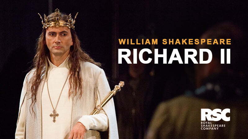 Actor David Tennant stands costumed as the medieval king in the royal Shakespeare Company’s production of Richard II.