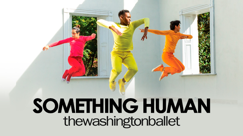A landscape poster for The Washington Ballet's Something Human
